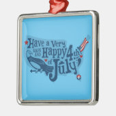 7月4日の安全で幸せ メタルオーナメント (左)