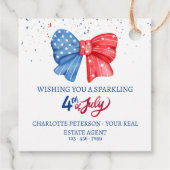 7月4日の実在不動産の夏ポップ・アートののギフトのラベル フェイバータグ (裏面)