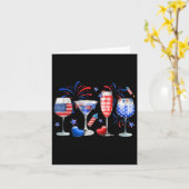 7月4日の平和フラッグドリンク カード (黄色い花)