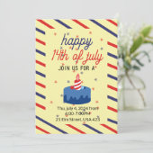7月4日の幸せな独立記念日 招待状 (スタンド正面)