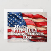 7月4日の幸せ – 独立記念日 シーズンポストカード (正面/裏面)