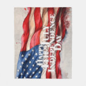 7月4日の幸せ – 独立記念日 フリースブランケット (正面)