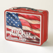 7月4日の幸せ – 独立記念日 メタルランチボックス (裏面)