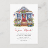 7月4日の引っ越しました・フラット発表カード 案内状 (正面)