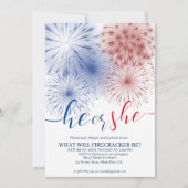 7月4日の性別発表招待状 招待状 (正面)