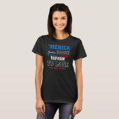 7月4日の愛国を拒否するメリカ酒ブーゼ Tシャツ (正面フル)