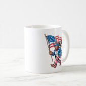 7月4日の愛国心の大きな足とハゲワシ コーヒーマグカップ (正面右)