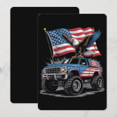 7月4日の愛国的なイーグルモンスタートラックアメリカ 招待状 (正面/裏面)