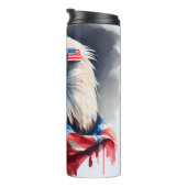 7月4日の愛国的なハゲのワシ タンブラー (回転右)