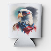 7月4日の愛国的なハゲのワシ 缶クーラー (正面)