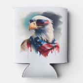 7月4日の愛国的なハゲのワシ 缶クーラー (裏面)