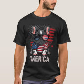 7月4日の愛国的なフレンチキードメリカ Tシャツ (正面)