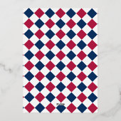 7月4日の愛国的な第4次ブームBBQ ポップ・アートのBBQ 箔招待状 (裏面)