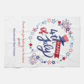 7月4日の愛国的な装飾 |不動産仲介業者ありがとう キッチンタオル (横)