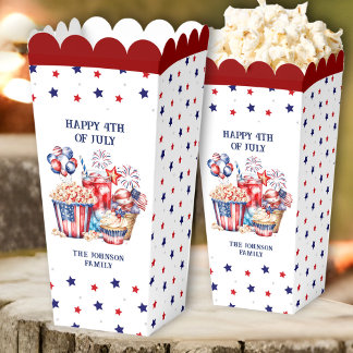 7月4日の愛国的スターズスイーツポップコーン フェイバーボックス