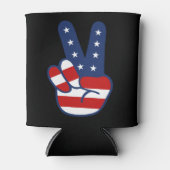 7月4日の愛国的平和のサイン 缶クーラー (正面)