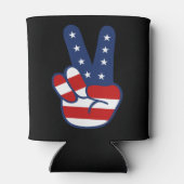 7月4日の愛国的平和のサイン 缶クーラー (裏面)