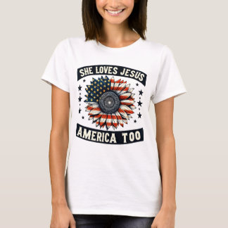 7月4日の愛国的自由 Tシャツ