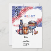 7月4日の招待状 保存日付 招待状 (正面)