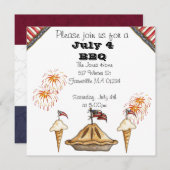 7月4日の招待 招待状 (正面/裏面)