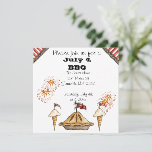 7月4日の招待 招待状 (スタンド正面)