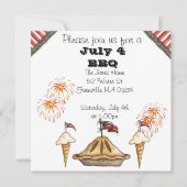 7月4日の招待 招待状 (正面)