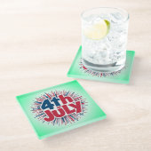 7月4日の昇華–98146 ガラスコースター (アングル)