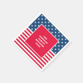 7月4日の星とストライプ家族懇親会 スタンダードカクテルナプキン (角)