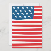 7月4日の星とストライプ誕生日おもしろい 招待状 (裏面)