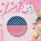 7月4日の星とストライプ赤白と青 ペーパープレート (パーティー)