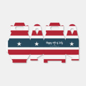 7月4日の星とストライプ赤白青パーティー フェイバーボックス (折り畳みなし)