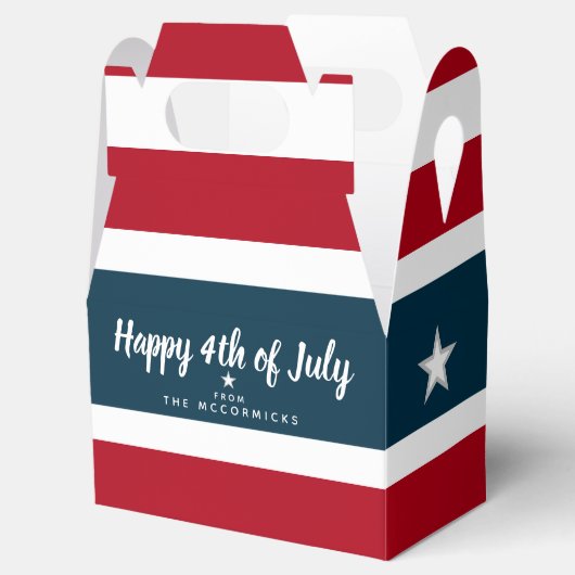 7月4日の星とストライプ赤白青パーティー フェイバーボックス (オープン)