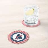 7月4日の星とストライプ ラウンドペーパーコースター (インサイチュ)