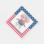 7月4日の星とストライプBBQ スタンダードランチョンナプキン (角)