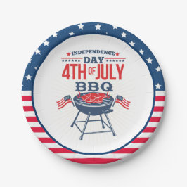7月4日の星とストライプBBQ ペーパープレート