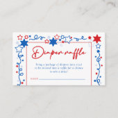 7月4日の星赤ちゃんシャワーおむつラッフル エンクロージャーカード (正面)