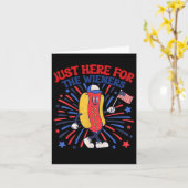 7月4日の暑い日のためにおもしろいここに カード (黄色い花)