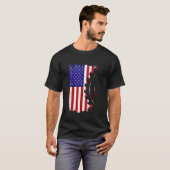 7月4日の木工職人のための大工の鋸屑 Tシャツ (正面フル)