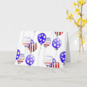 7月4日の気球あいさつ カード (黄色い花)