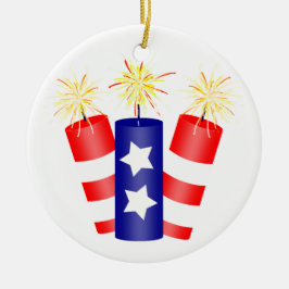 7月4日の爆竹トリオ セラミックオーナメント