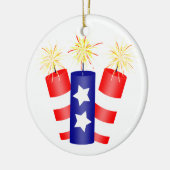 7月4日の爆竹トリオ セラミックオーナメント (左)