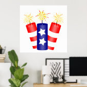 7月4日の爆竹トリオ ポスター (ホームオフィス)