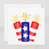 7月4日の爆竹トリオ 招待状 (正面/裏面)