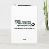 7月4日の爆竹-ビーグル犬の子犬 カード (裏面)