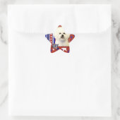 7月4日の爆竹- Bichon Frise 星シール (バッグ)