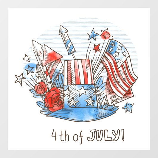 7月4日の独立の日ウィンドウの固定 ウィンドウサイン (シート)