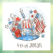 7月4日の独立の日ウィンドウの固定 ウィンドウサイン (シート3)