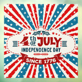 7月4日の独立の日ウィンドウの固定 ウィンドウサイン (シート3)