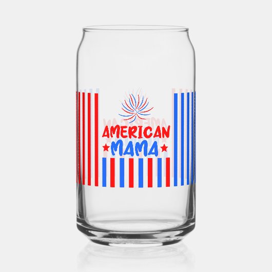 7月4日の独立の日Can Glass Wrap ガラス缶 (正面)