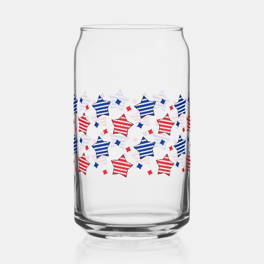 7月4日の独立の日Can Glass Wrap ガラス缶 (正面)